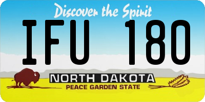 ND license plate IFU180