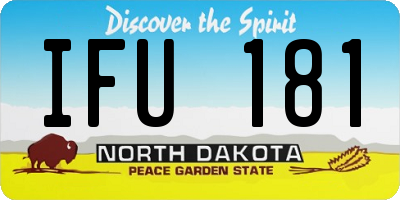 ND license plate IFU181