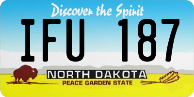 ND license plate IFU187