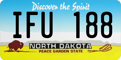 ND license plate IFU188