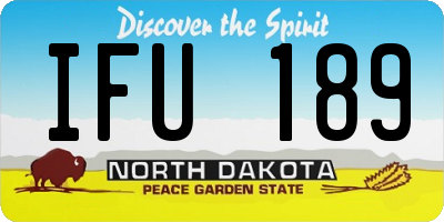 ND license plate IFU189