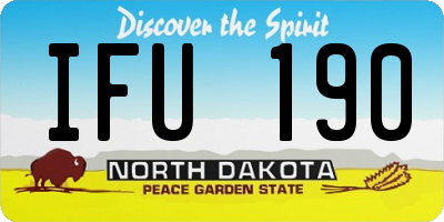 ND license plate IFU190