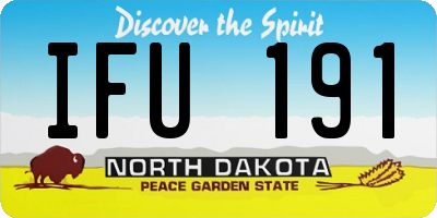 ND license plate IFU191