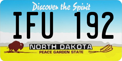 ND license plate IFU192