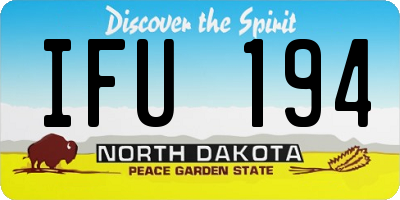 ND license plate IFU194