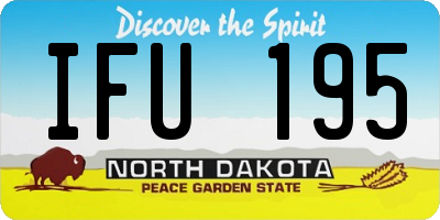 ND license plate IFU195