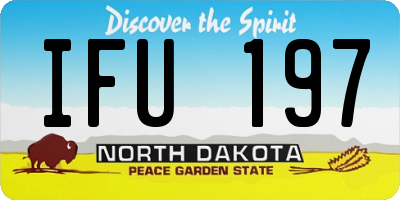 ND license plate IFU197
