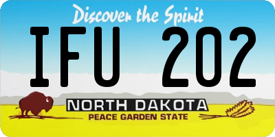 ND license plate IFU202