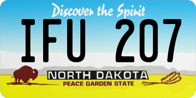 ND license plate IFU207