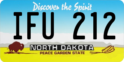 ND license plate IFU212