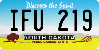 ND license plate IFU219