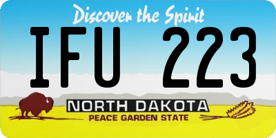 ND license plate IFU223