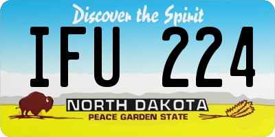 ND license plate IFU224