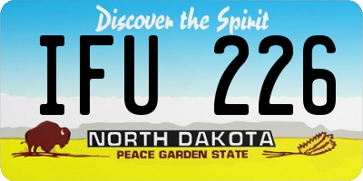 ND license plate IFU226