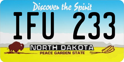 ND license plate IFU233