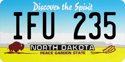 ND license plate IFU235