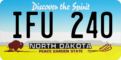 ND license plate IFU240