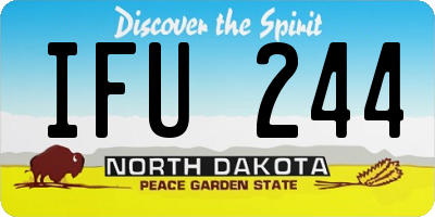 ND license plate IFU244