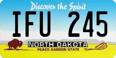 ND license plate IFU245