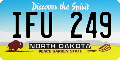 ND license plate IFU249