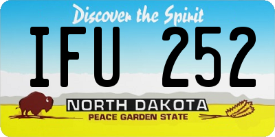 ND license plate IFU252