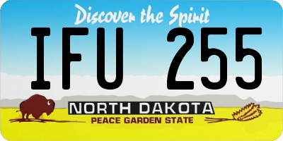 ND license plate IFU255