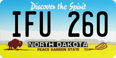 ND license plate IFU260