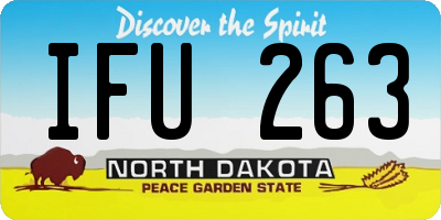 ND license plate IFU263