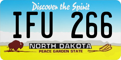 ND license plate IFU266