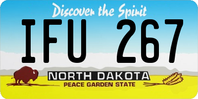 ND license plate IFU267
