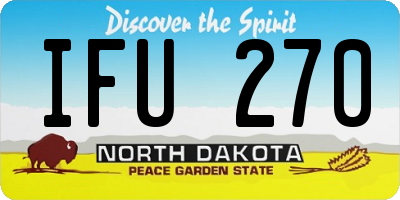 ND license plate IFU270