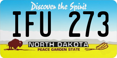 ND license plate IFU273