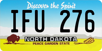 ND license plate IFU276