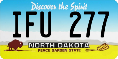ND license plate IFU277