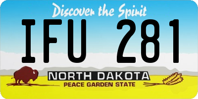 ND license plate IFU281