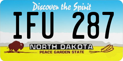 ND license plate IFU287