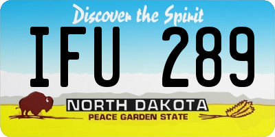 ND license plate IFU289