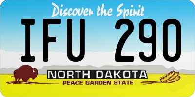 ND license plate IFU290
