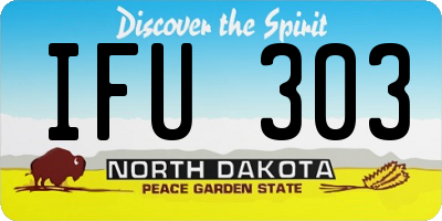 ND license plate IFU303