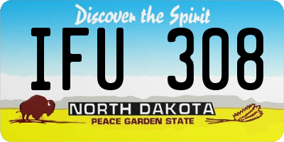 ND license plate IFU308