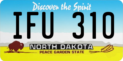 ND license plate IFU310