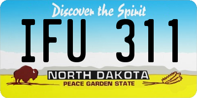 ND license plate IFU311