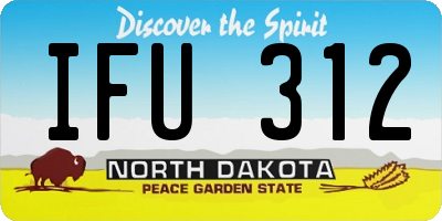 ND license plate IFU312