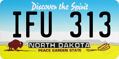 ND license plate IFU313
