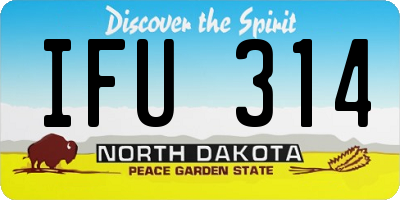 ND license plate IFU314