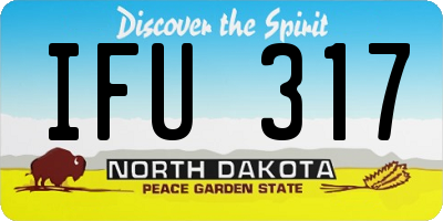 ND license plate IFU317