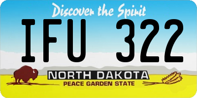 ND license plate IFU322