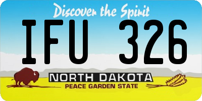 ND license plate IFU326