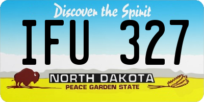 ND license plate IFU327