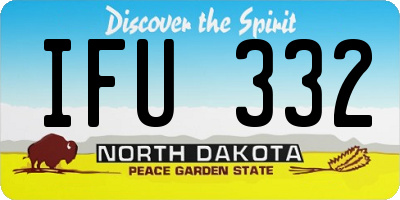 ND license plate IFU332